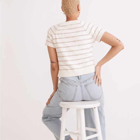 Madewell Linden Scoop Sweater Tee in Stripe - Picture 2 of 6